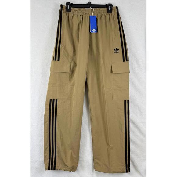 Adidas Adicolor Classics 3 Stripes Cargo Pants Medium Mens Brown Black New NWT - Picture 2 of 10